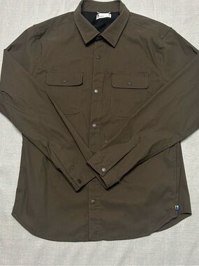 Men's UB Tech Dark Olive Snap-Front Shirt Jacket